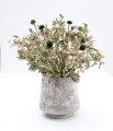 Vaas met droogbloemen grijs groen 800